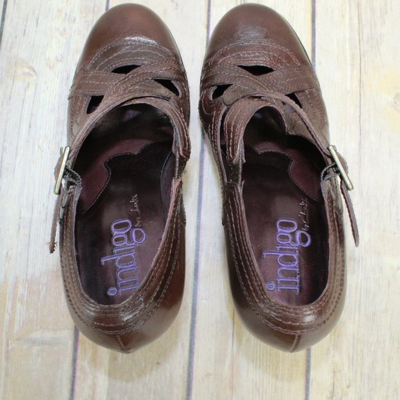 CLARKS Indigo Crossover High Heel Buckle Shoes 6.5 - Picture 6 of 8